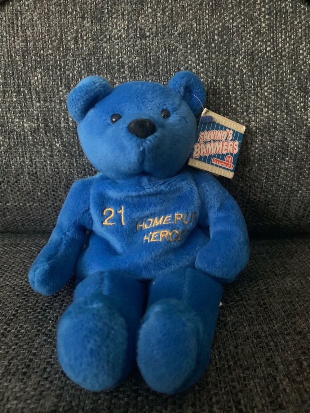 Ty Blue "Home Run Hero" Plush Bear